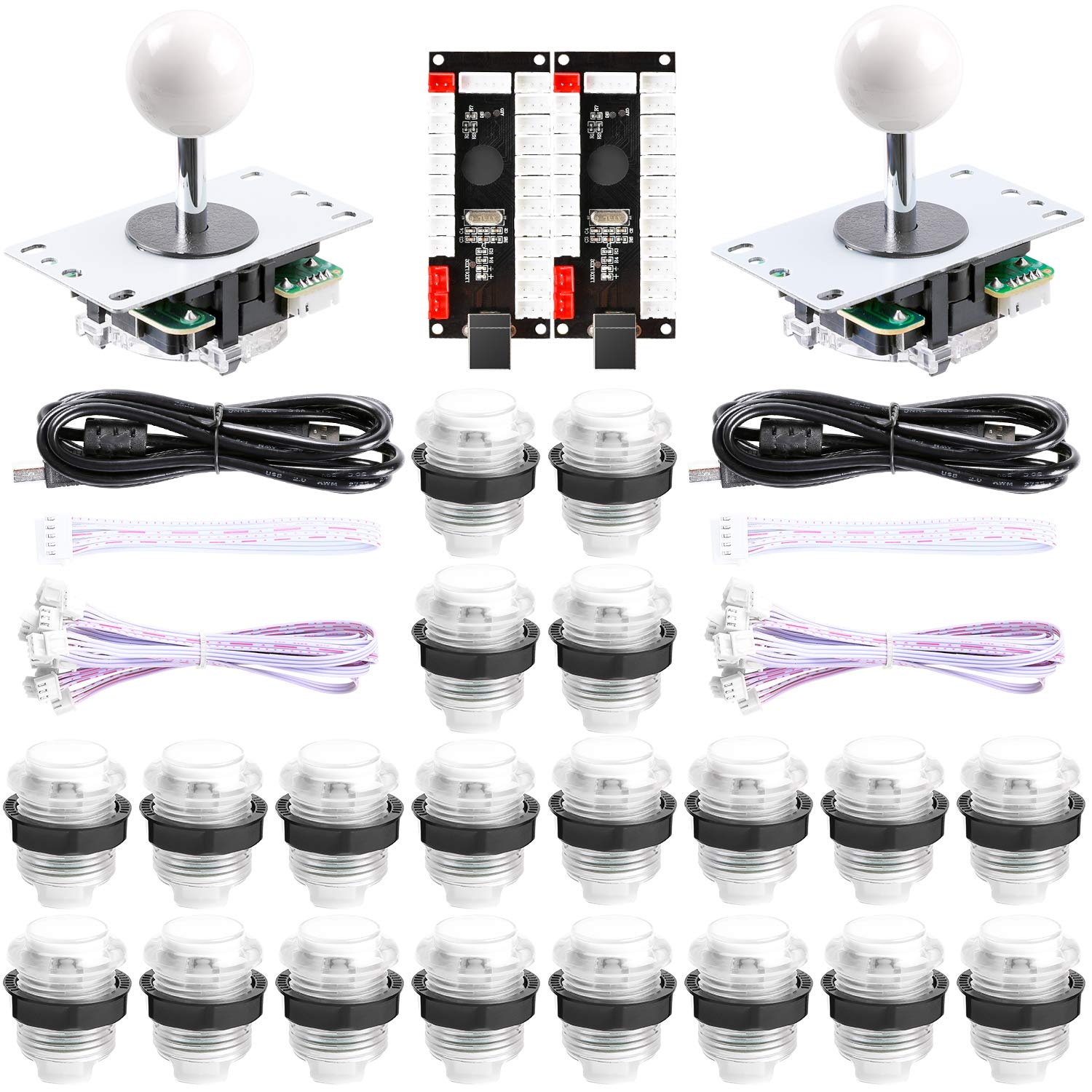 Amazon.com: Easyget New Updated 2-Player LED DIY Arcade Kit 2X